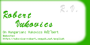 robert vukovics business card